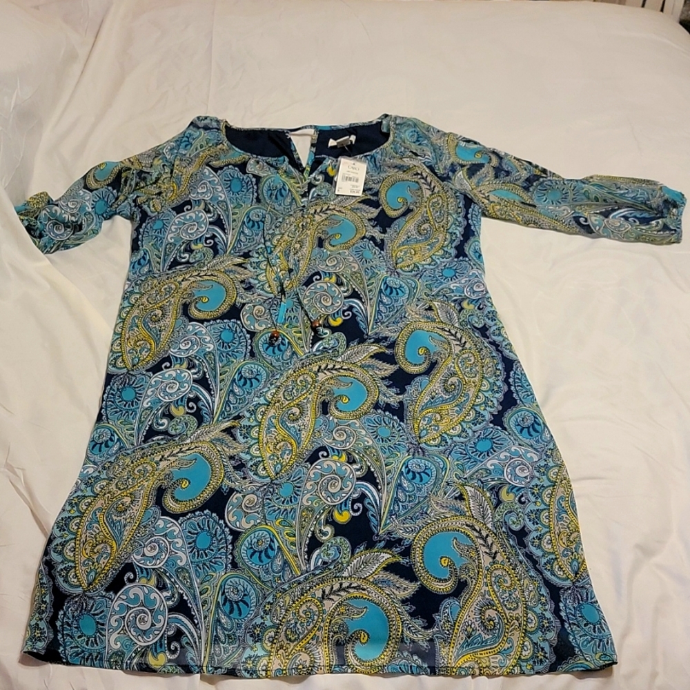 Size small paisley print dress NWT